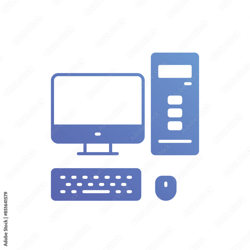 Computer vector icon Computer vector icon