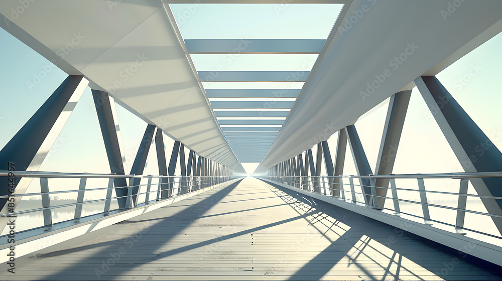 Symmetrical Elegance: Minimalist Design of Modern Pedestrian Bridge Symmetrical Elegance: Minimalist Design of Modern Pedestrian Bridge
