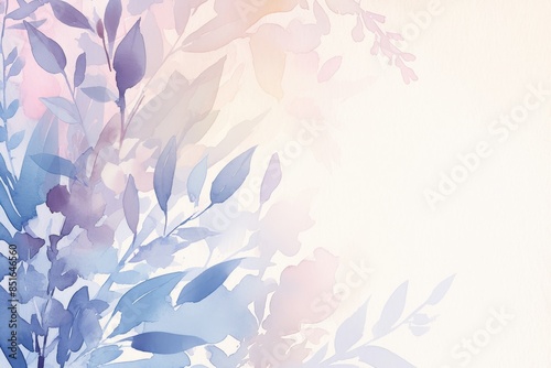 Watercolor Floral Background with Soft Hues