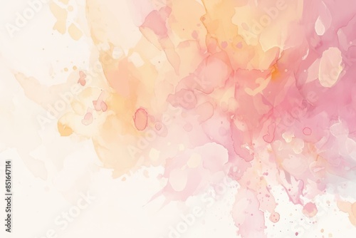 Abstract Watercolor Painting in Pastel Tones