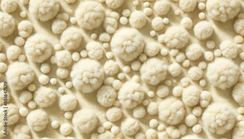 Detailed cream fluffy felt texture seamless wallpaper