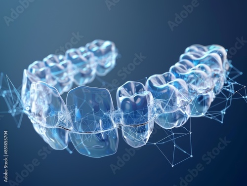 Clear Aligners for Teeth Straightening and Dental Care, Innovative Orthodontic Technology for a Perfect Smile.