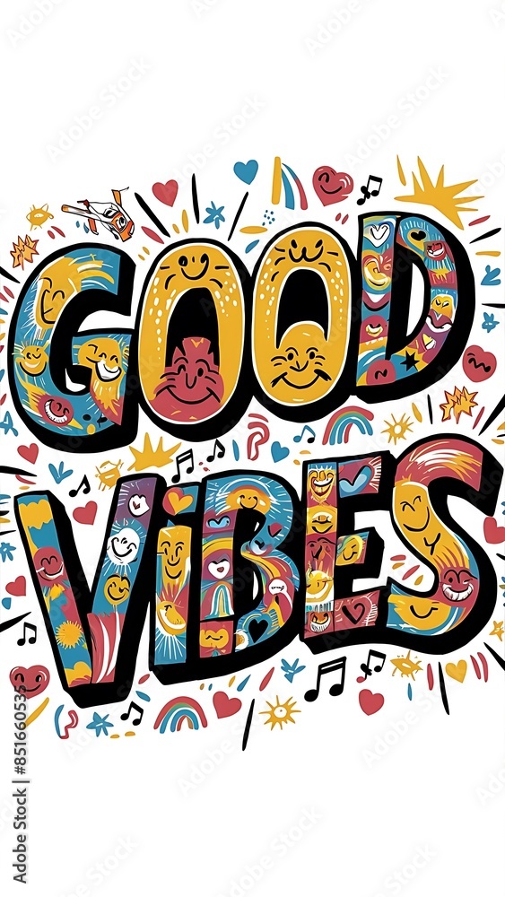 Good Vibes (T-shirt Design Motivational Quote, Illustartion,Typography) Good Vibes (T-shirt Design Motivational Quote, Illustartion,Typography)