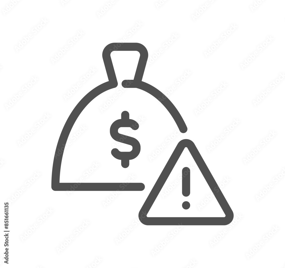Financial crime related icon outline and linear vector. Financial crime related icon outline and linear vector.