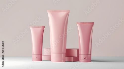 Wallpaper Mural Beauty culture concept and cosmetic of beauty platforms, beauty cream, oil, serum, face wash, bottle, tube, lipstick of beauty marketing, business for beauty culture space background and stage Torontodigital.ca