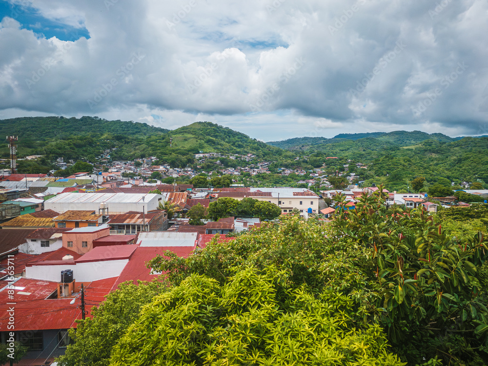 Fototapeta premium Ciudad de Boaco desde el mirador del Parque Centenario / Parque El Cerrito - Boaco, Nicaragua