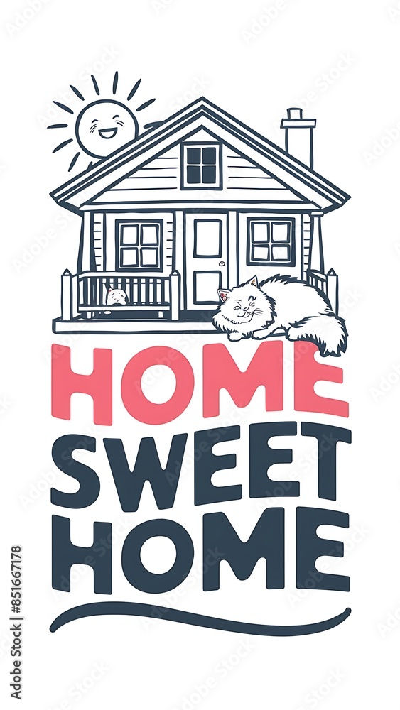 Home Sweet Home (T-shirt Design Motivational Quote, Illustartion,Typography) Home Sweet Home (T-shirt Design Motivational Quote, Illustartion,Typography)