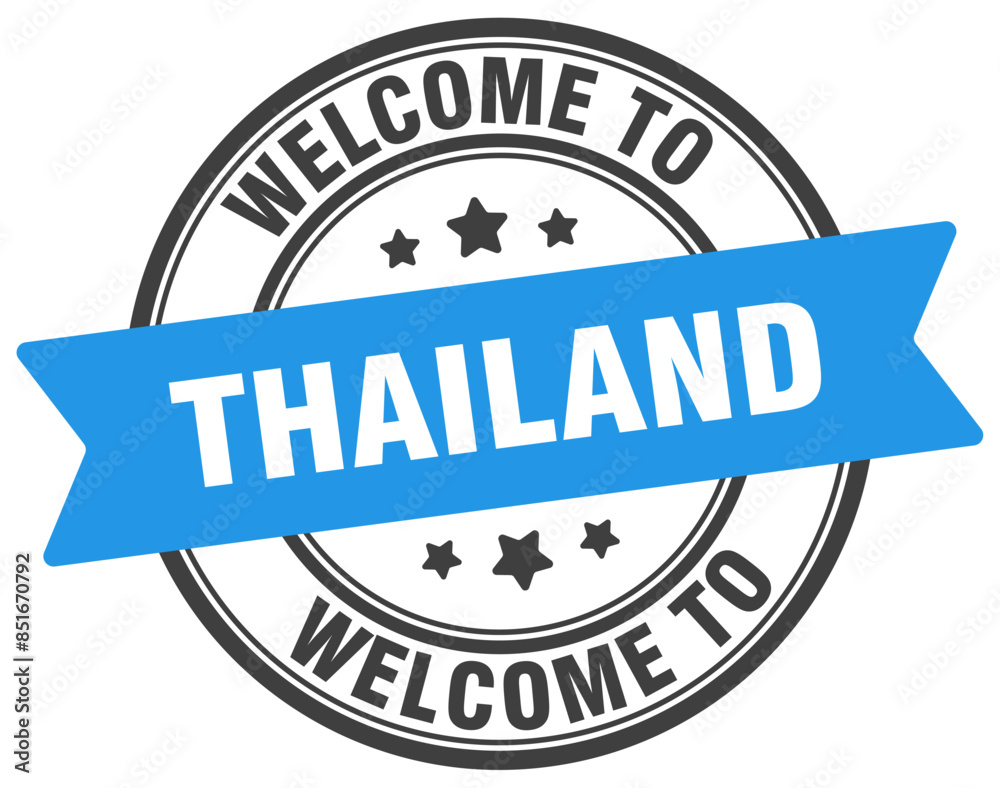 Welcome to Thailand stamp. Thailand round sign Welcome to Thailand stamp. Thailand round sign