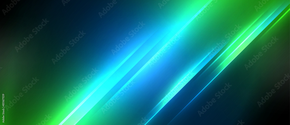 Neon dynamic diagonal light rays background. Techno digital geometric concept design for wallpaper, banner, presentation, background Neon dynamic diagonal light rays background. Techno digital geometric concept design for wallpaper, banner, presentation, background