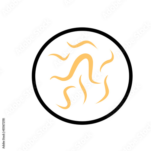 parasitic worm icon photo