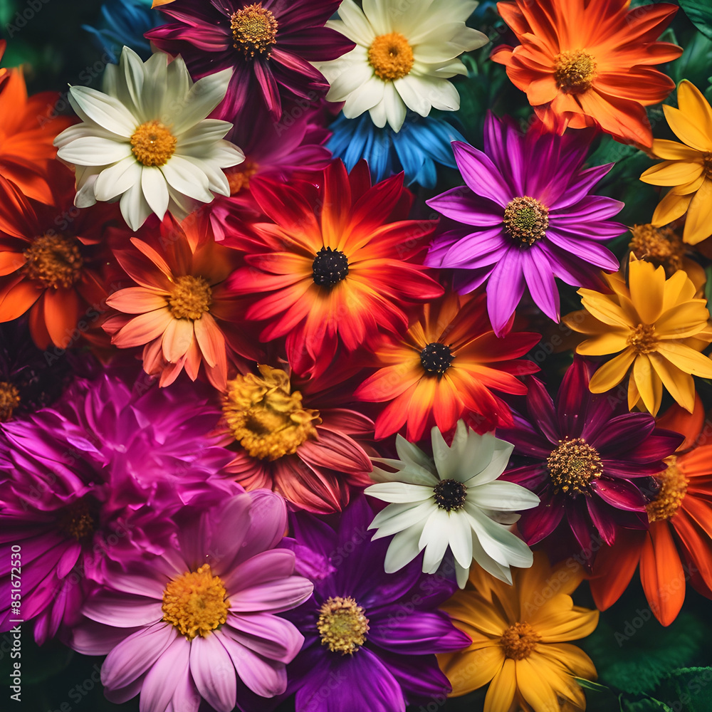 Fototapeta premium flowers background colorful