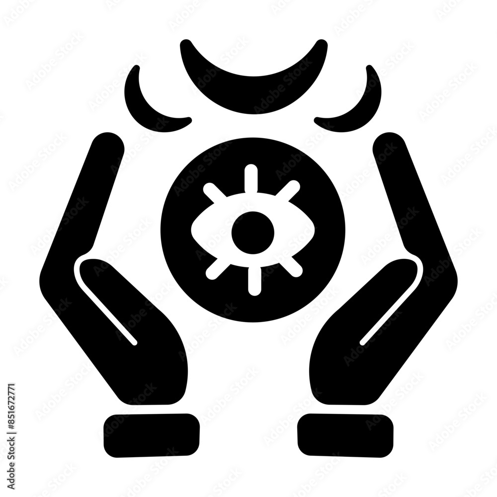 Check out solid icon of mystic hands Check out solid icon of mystic hands