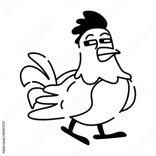 Check out this doodle icon of suspicious chicken 