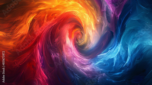 Abstract background featuring a vibrant mixture of colors in a swirling pattern © wasan