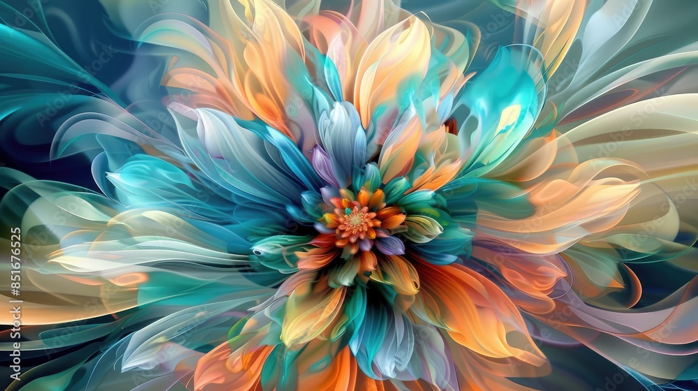 Beautiful abstract colorful flower art Beautiful abstract colorful flower art