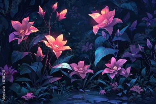 Luminous Flowers in a Dark Forest