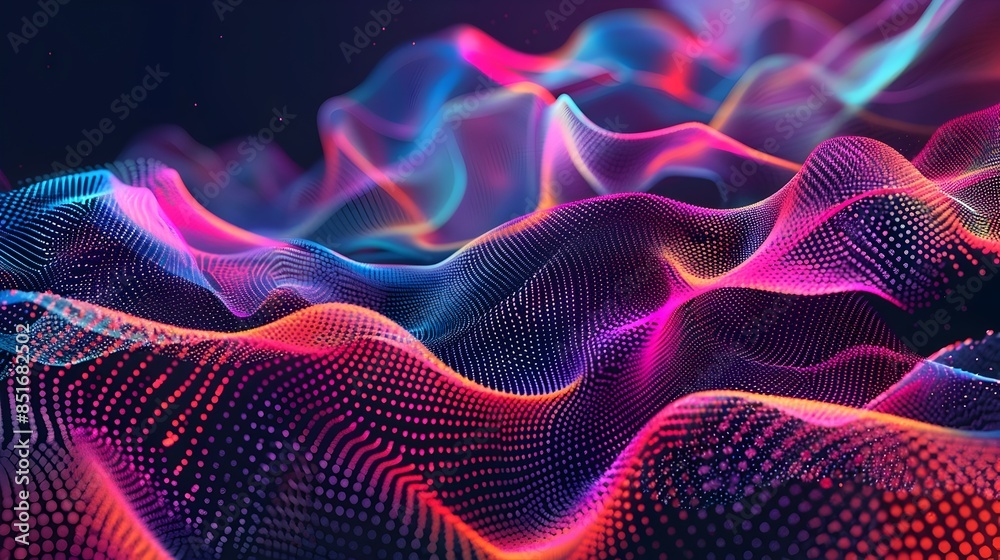 Captivating Fluid Waves of Vibrant Digital Captivating Fluid Waves of Vibrant Digital