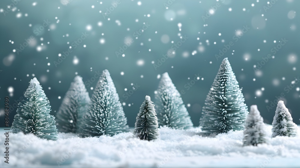 Fototapeta premium Winter Wonderland Backdrop for Holiday Season Product Presentation