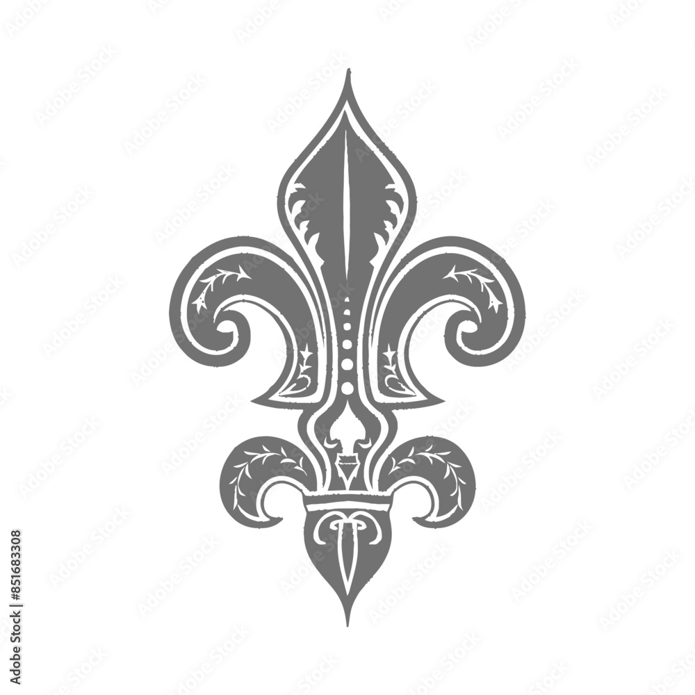 Fototapeta premium silhouette fleur de lis black color only
