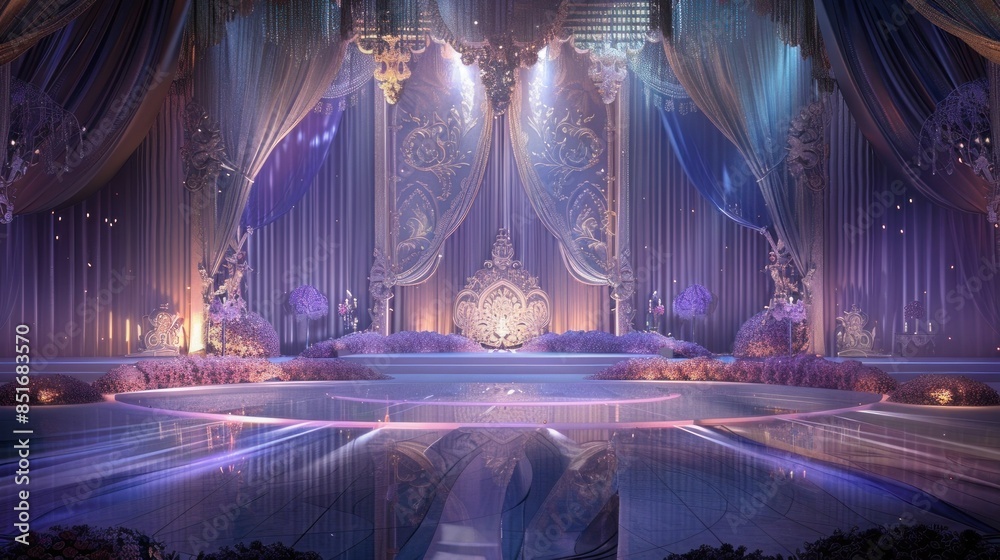 Obraz premium Stage Background Design For An Elegant Wedding