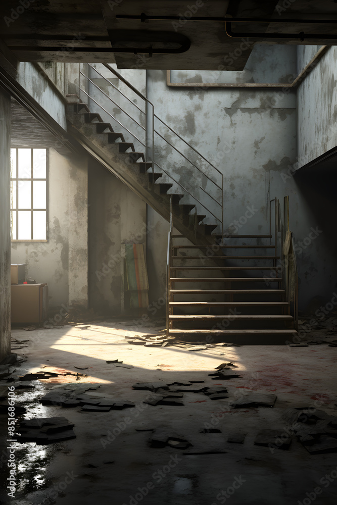 Fototapeta premium brutalist interior design apartment, basic nterior design concrete