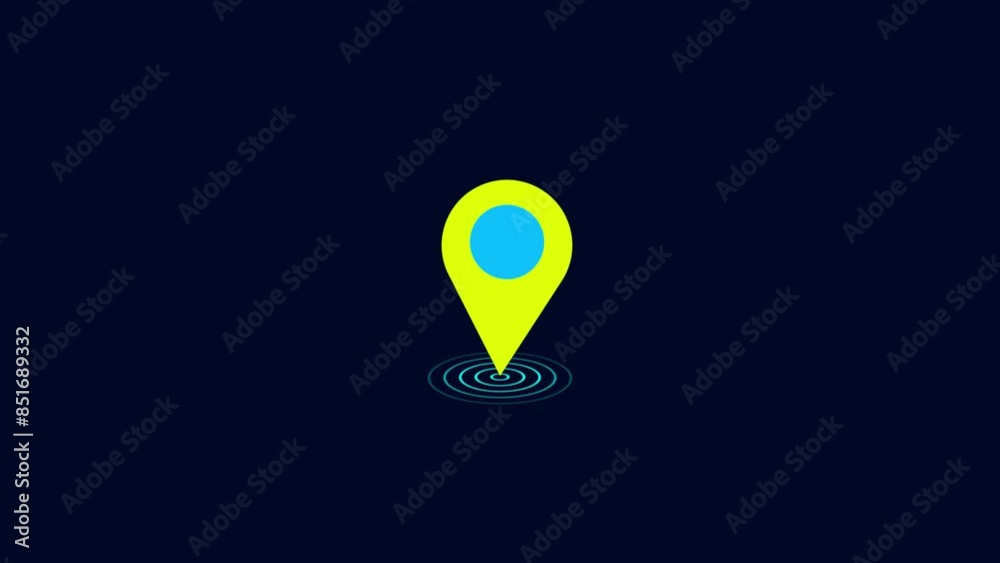 Location map pin pointer on GPS Map tracker animation. Location map pin pointer on GPS Map tracker animation.