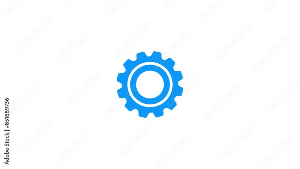 Settings icon animation isolated. Settings icon animation isolated.