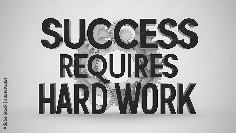 Success requires hard work. (T-shirt Design Motivational Quote, Illustartion,Typography)
