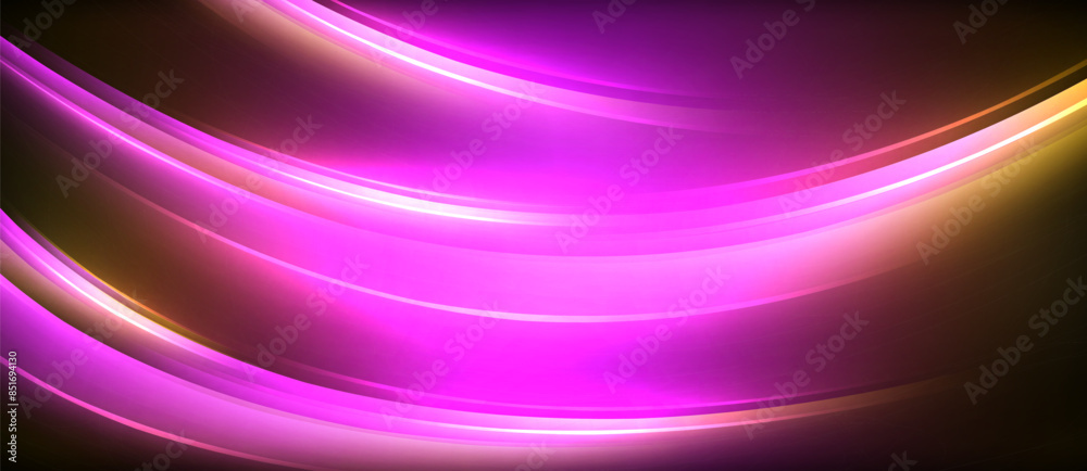 Neon glowing circle rays, light round lines in the dark, planet style neon wave lines. Energetic electric concept design for wallpaper, banner, background Neon glowing circle rays, light round lines in the dark, planet style neon wave lines. Energetic electric concept design for wallpaper, banner, background