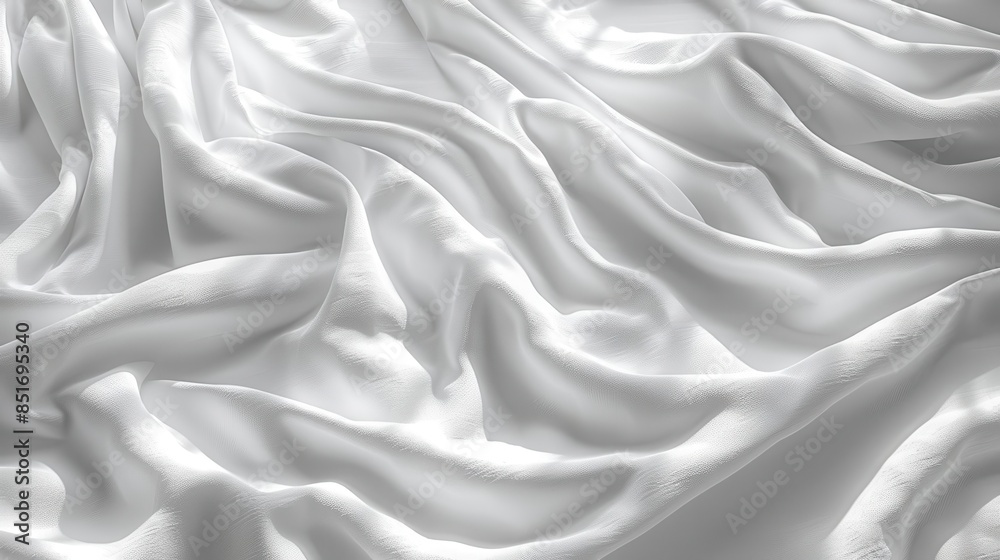 A commercial mockup of a white tshirt, perfectly laid out with subtle shadows and lighting that highlight its texture, suitable for showcasing designs in a professional manner