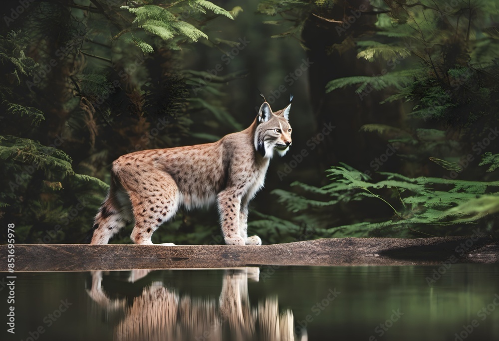 Fototapeta premium A Lynx in the woods