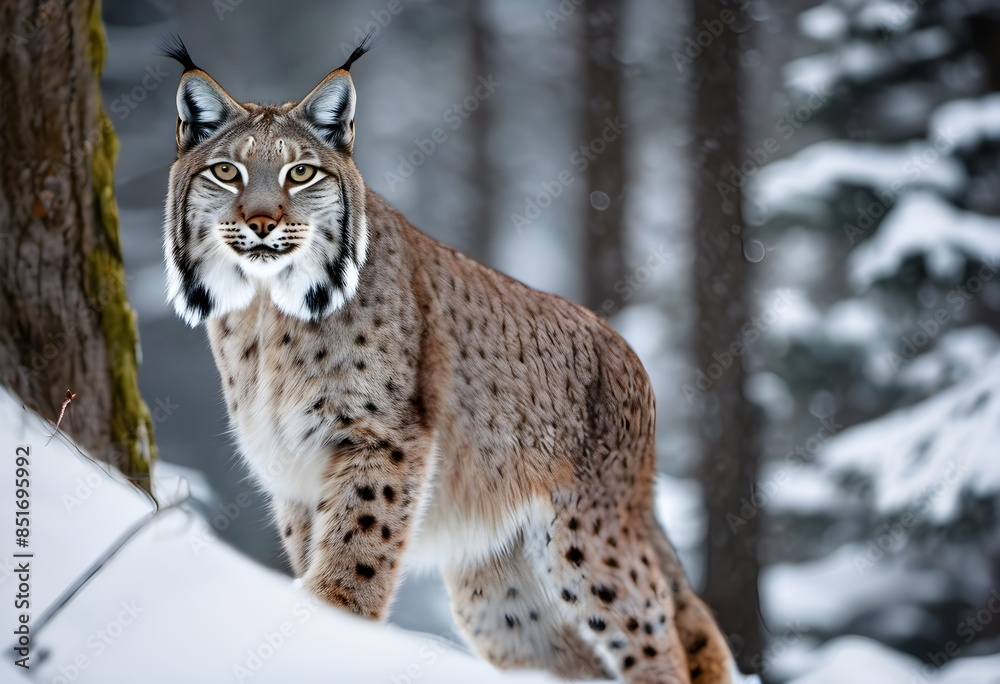 Fototapeta premium A Lynx in the woods