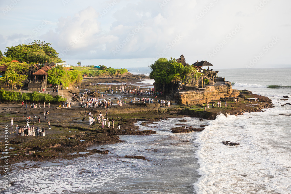 Beautiful view of Tanah Lot temple in Ubud on Bali Island, Indonesia