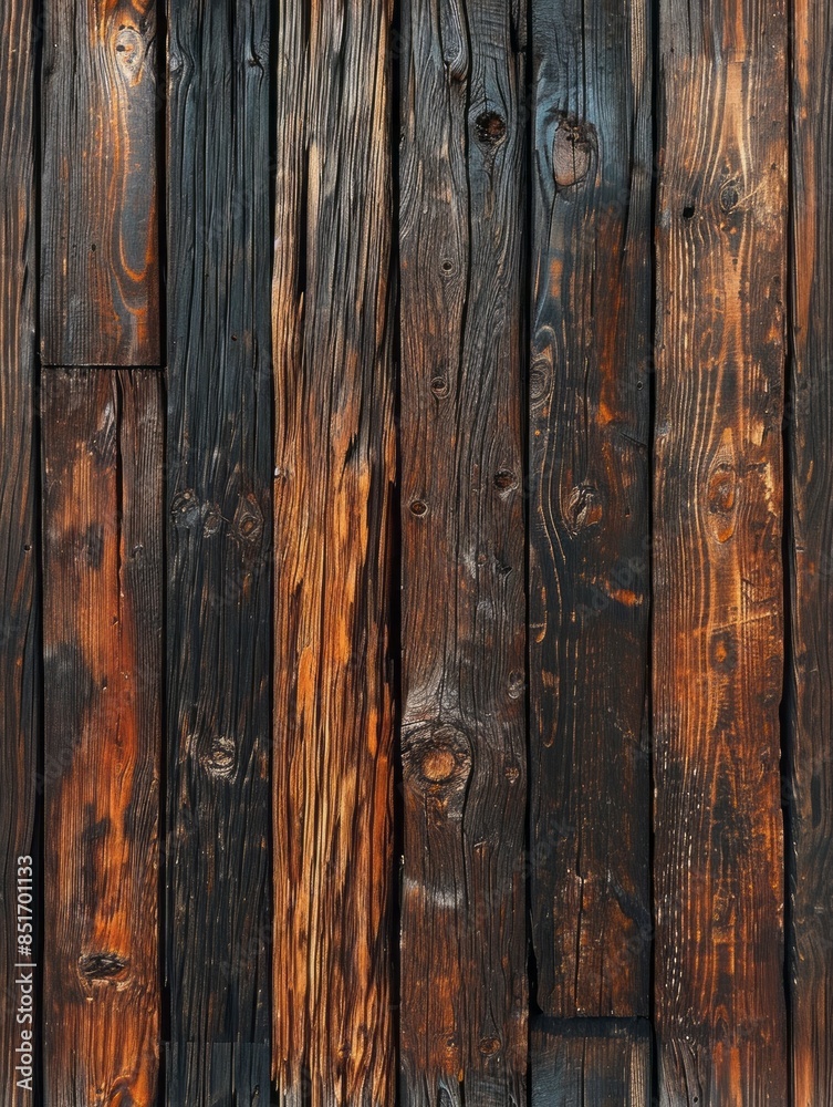 Naklejka premium Dark Wood Wall Texture Background