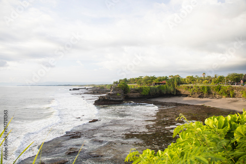 Beautiful view of Tanah Lot temple in Ubud on Bali Island, Indonesia	
