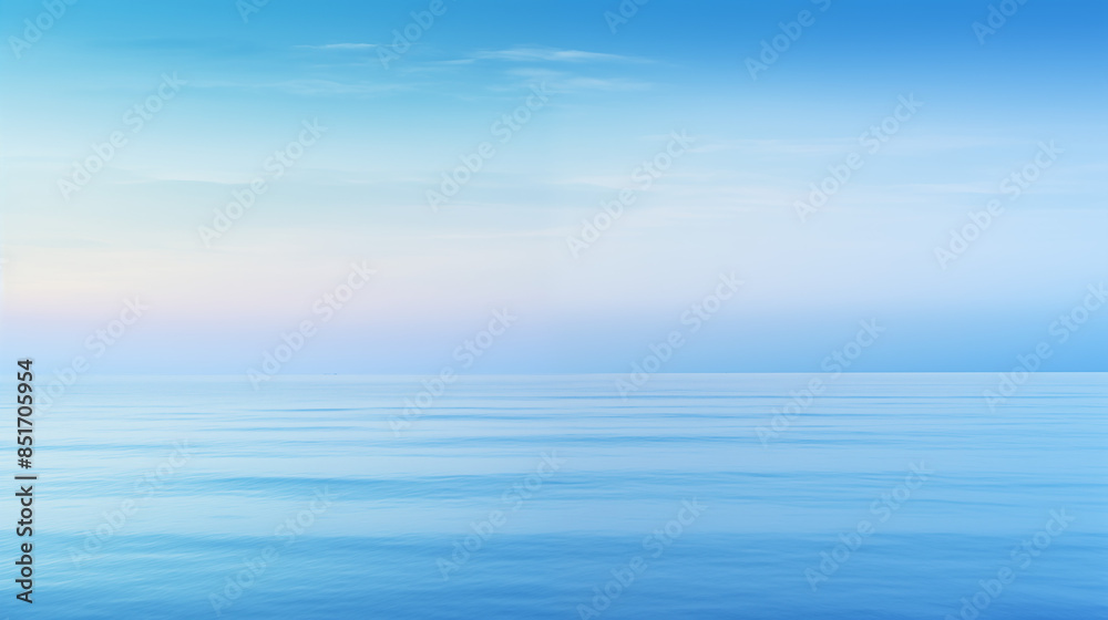 Fototapeta premium Serene Ocean at Dusk with Pastel Sky