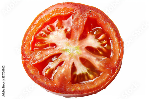 Wallpaper Mural tomato slice isolated on white background Torontodigital.ca