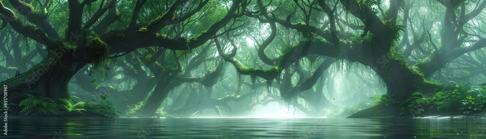 Capture the tranquil beauty of a countryside river, flanked by vibrant trees casting dappled sunlight on its shimmering surface Capture the tranquil beauty of a countryside river, flanked by vibrant trees casting dappled sunlight on its shimmering surface