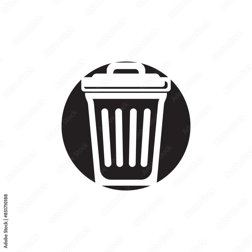 Trash can symbol icon,design vector illustration template