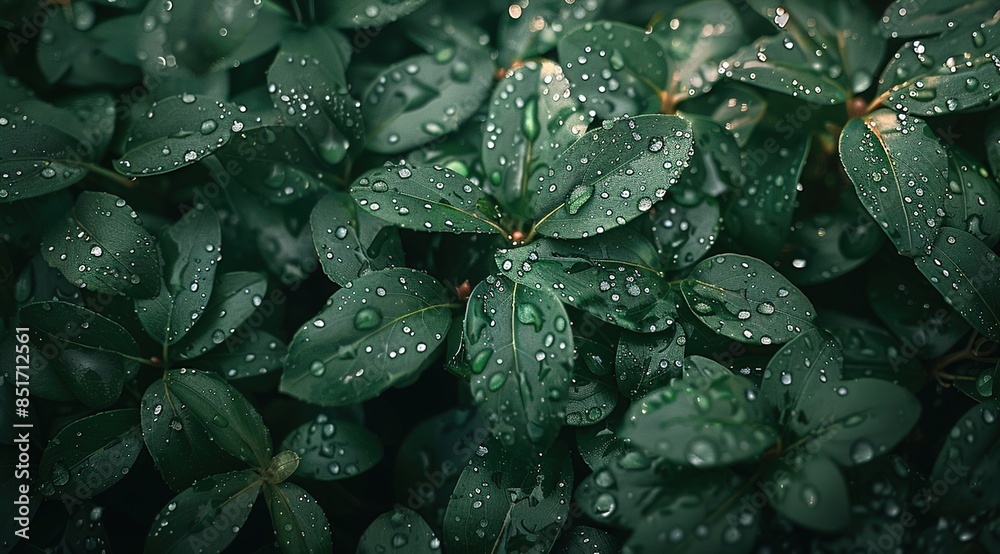Fototapeta premium rain drops on a leaf