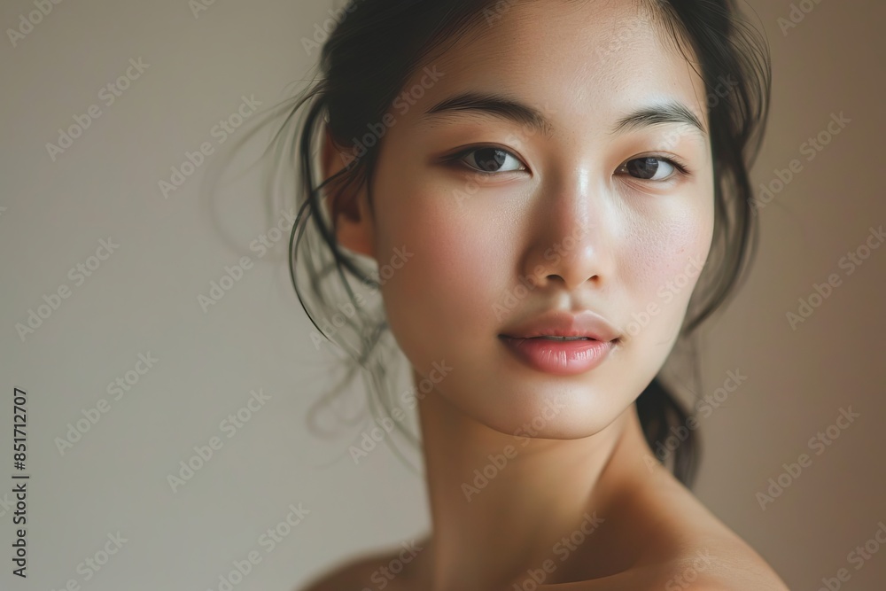 Beautiful young asian woman with clean fresh skin on white background, Face care, Facial treatment, Cosmetology, beauty and spa, Asian women portrait. Beautiful young asian woman with clean fresh skin on white background, Face care, Facial treatment, Cosmetology, beauty and spa, Asian women portrait.