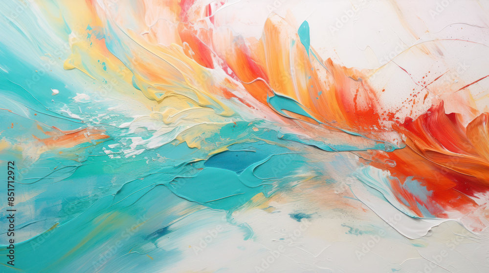 Vibrant and Textured Abstract Art. Dynamic Brushstrokes and Palette Knife Marks Vibrant and Textured Abstract Art. Dynamic Brushstrokes and Palette Knife Marks