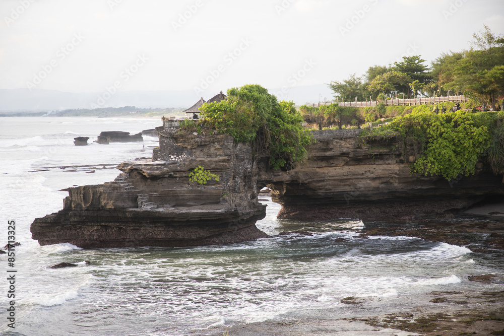 Beautiful view of Tanah Lot temple in Ubud on Bali Island, Indonesia