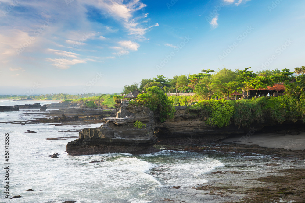 Beautiful view of Tanah Lot temple in Ubud on Bali Island, Indonesia