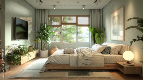 Cozy and Modern Bedroom Interior © nicha
