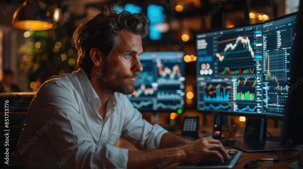 Professional financial trader accessing their account with 2FA authentication, incorporating advanced fingerprint security and encrypted connection Professional financial trader accessing their account with 2FA authentication, incorporating advanced fingerprint security and encrypted connection