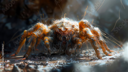 Nightmare spiderlike monster - delirium tremens, psychosis, bad psychedelic trip concept photo