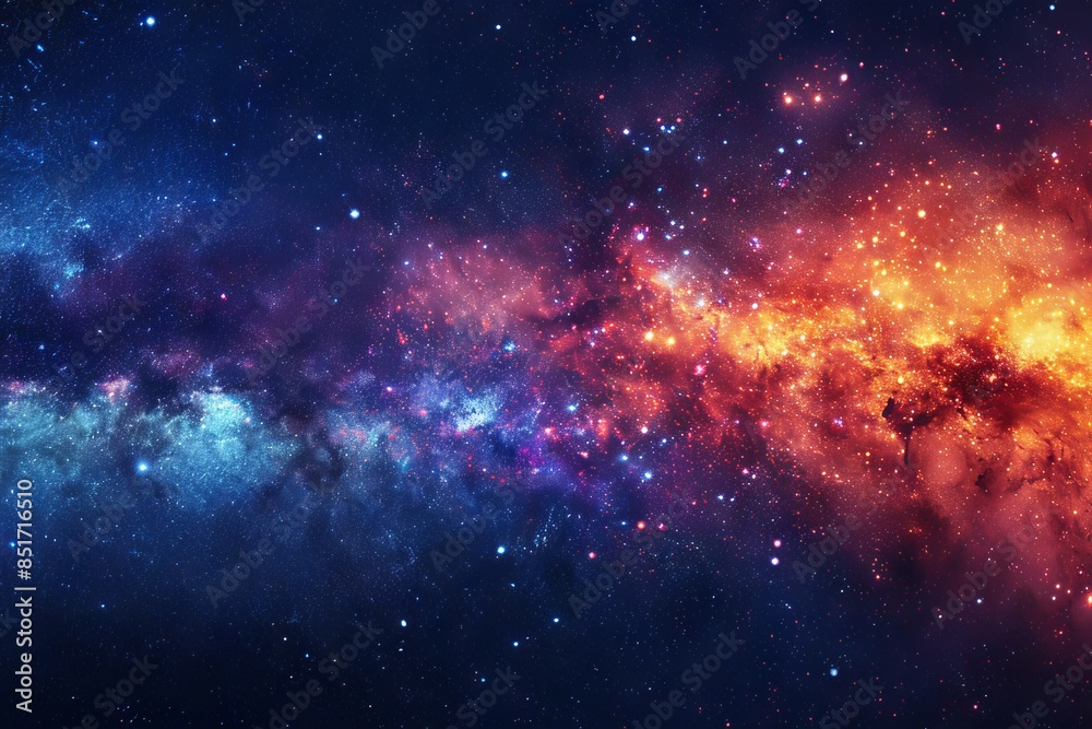 Fototapeta premium Cosmic Nebula: A Symphony of Color and Light