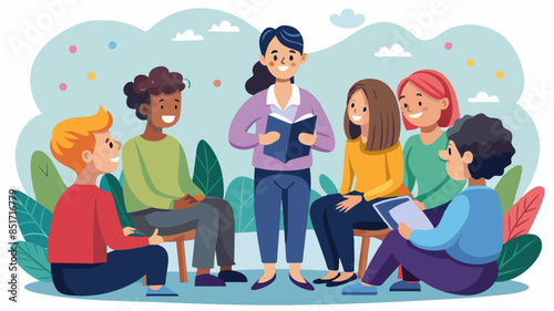 Professional therapist conducting a candid group session, showing genuine compassion and a comforting smile, emphasizing the importance of mental health and counseling,