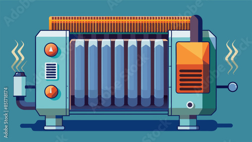 Close-up of electric radiator heater. 